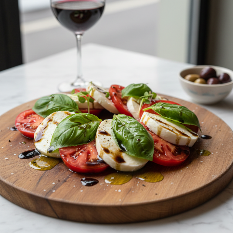 新鮮バジルが香るカプレーゼ