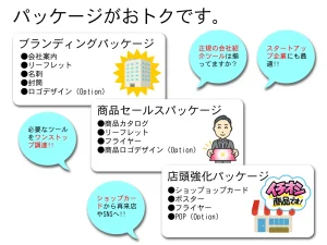 印刷物はパッケージがお得です